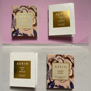 4 piece travel Amber Musk Fragrance w FREE LIP TREATMENTS